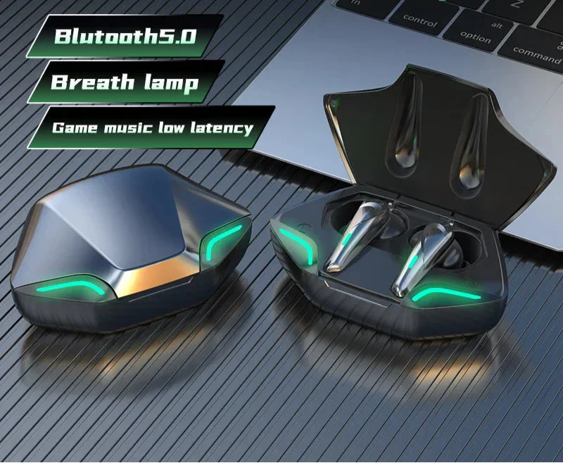 Auriculares inalámbricos Bluetooth para juegos con micrófono – sonido HiFi