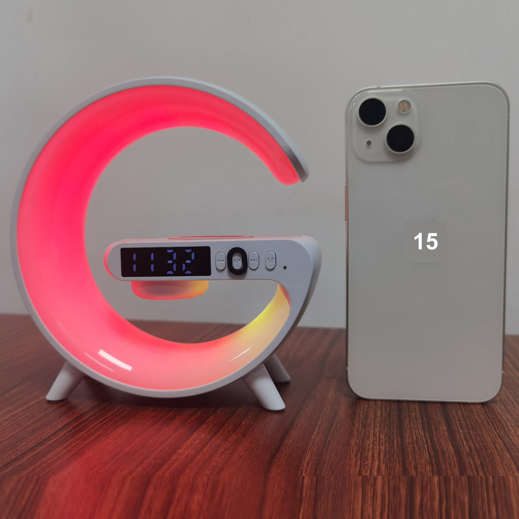 Altavoz inalámbrico con carga rápida y luz RGB