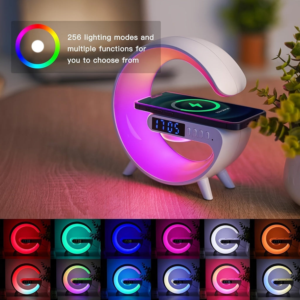 Altavoz inalámbrico con carga rápida y luz RGB